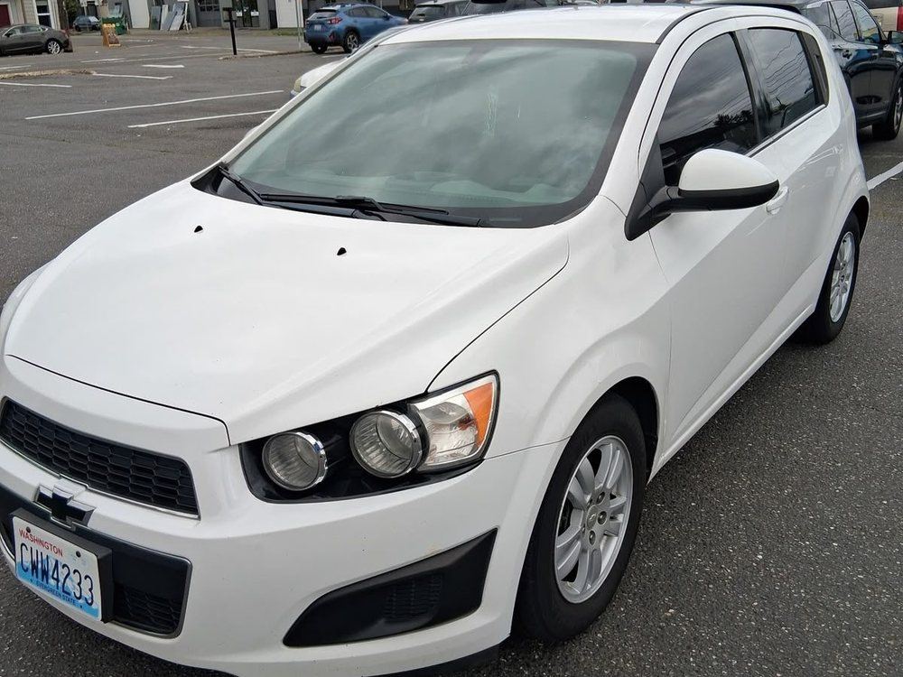 White Chevy Sonic LT